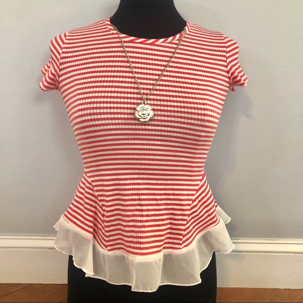 SOLD! Pony Tails Striped Blouse 14-16 (girls)